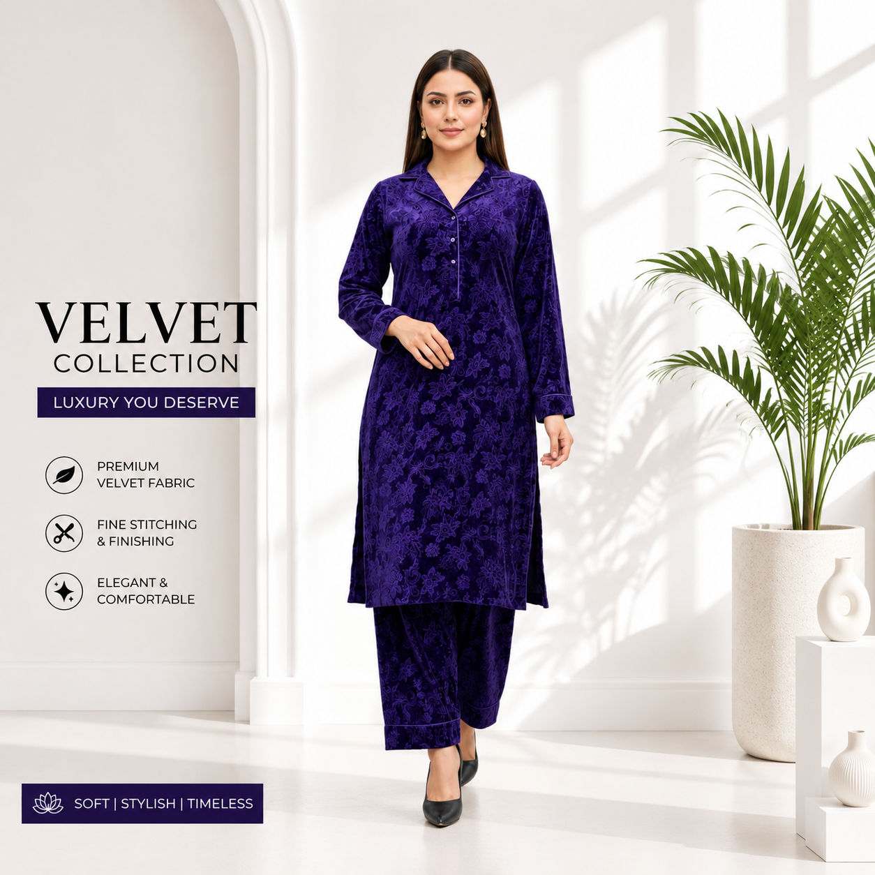 Women's Mustard Floral Printed Kurta Pant Set
